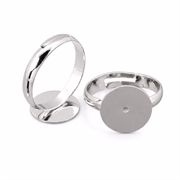 Ringbase. Forsølvet. Justerbar. 12 mm plade